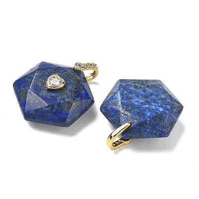 Dyed Natural Lapis Lazuli Faceted Pendants GG-CBA67BD-01G-I-1