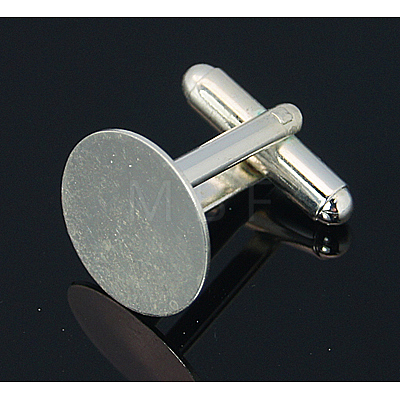 Brass Cuff Button X-KK-E064-S-1