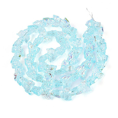 Electroplate Transparent Glass Beads Strands EGLA-T029-06A-1
