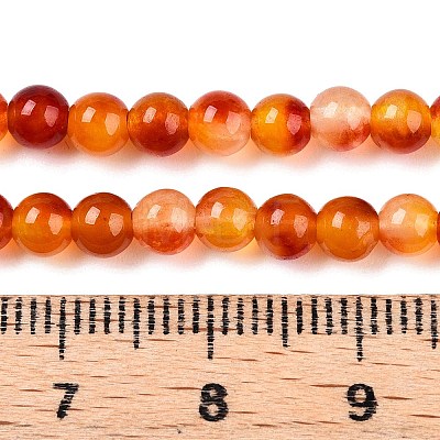 Dyed Natural White Jade Beads Strands G-T140-4mm-A13-1