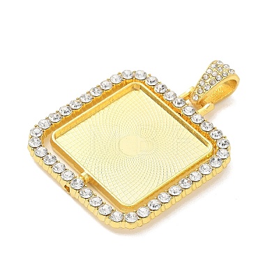 Alloy Rhinestone Pendant Cabochon Settings RB-CBA40A4-01G-01-1