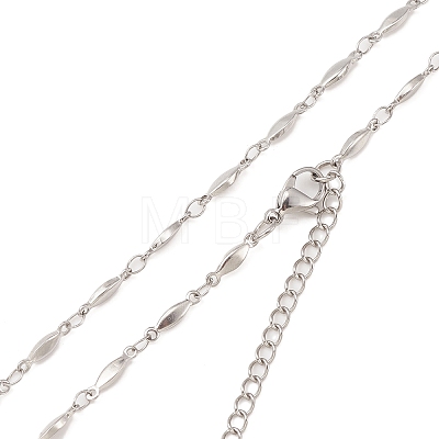 304 Stainless Steel Link Chain Macrame Pouch Empty Stone Holder for Pendant Necklaces Making NJEW-JN04398-1