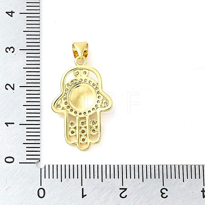 Real 18K Gold Plated Brass Clear Cubic Zirconia Pendants KK-A198-20G-1