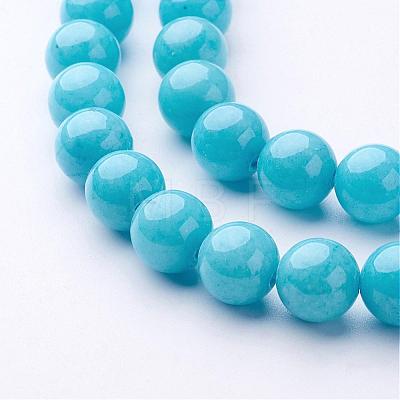 Natural Mashan Jade Round Beads Strands G-D263-10mm-M-1