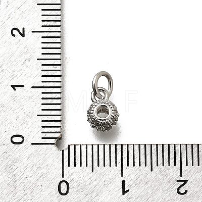 Brass Micro Pave Cubic Zirconia Charms KK-P295-40P-1