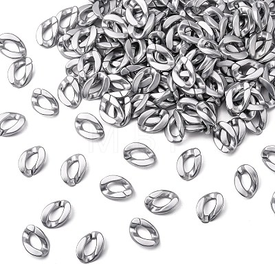 Opaque Spray Painted Acrylic Linking Rings LS-OACR-S021-19B-B02-1