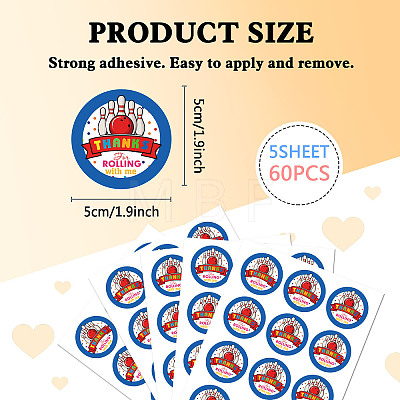 5 Sheets Round Dot PVC Waterproof Decorative Sticker Labels DIY-WH0481-02-1