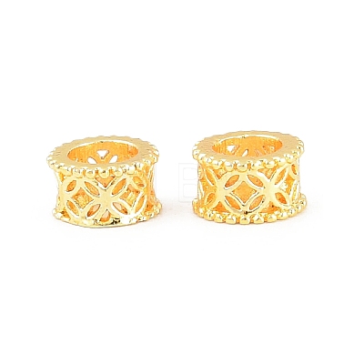 Brass European Beads KK-A292-03B-G-1