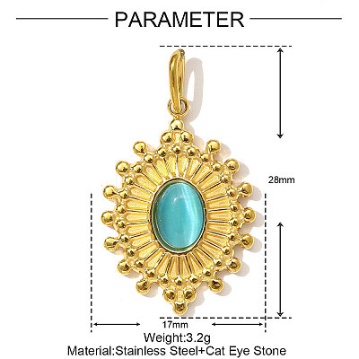 304 Stainless Steel Pendants CE-OY001-01G-1