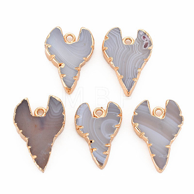 Natural Agate Pendants G-N326-122B-1