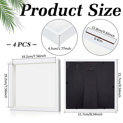 4Pcs Plywood Money Box Photo Frames ODIS-WA0001-16D-1