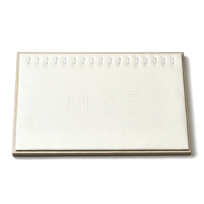 Rectangle Imitation Leather Jewelry Necklace Display Tray ODIS-K005-04-1