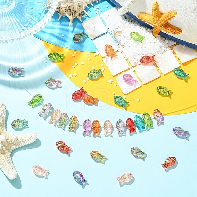 45Pcs 9 Colors Electroplate Transparent Glass Beads EGLA-YW0005-62-1