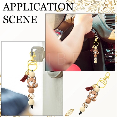 Silicone Pendant Decorations HJEW-YW00451-01-1