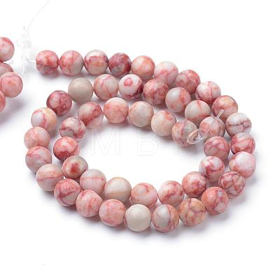 Natural Red Netstone Bead Strands G-R345-8mm-45-1