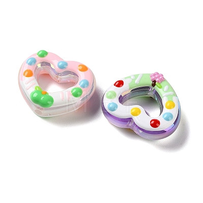 Transparent Acrylic Enamel Beads OACR-P038-04B-M-1