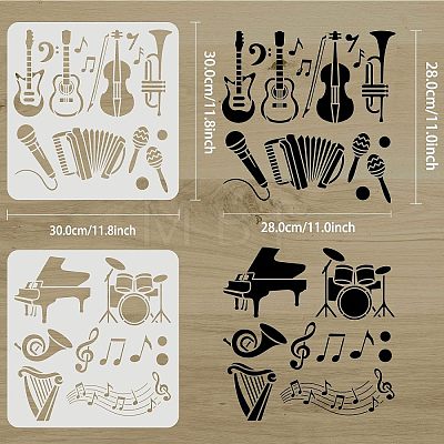 Plastic Drawing Painting Stencils Templates DIY-WH0172-692-1