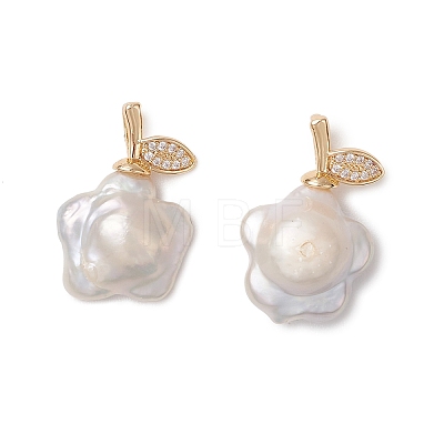 Natural Keshi Pearl Pendants PALLOY-JF05080-1
