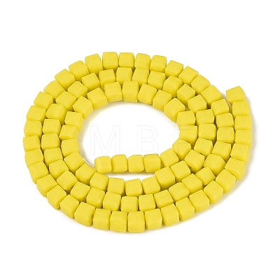 Opaque Frosted Glass Beads Strands GLAA-N072-01A-B03-1