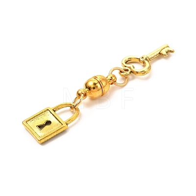 Round Brass Magnetic Clasps with Loops FIND-JF00095-03-1