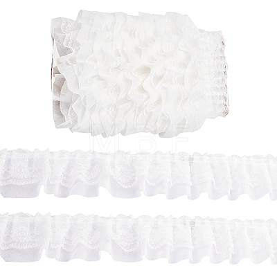 5M Double-Layer Pleated Polyester Chiffon Lace Trim OCOR-GF0006-69C-1