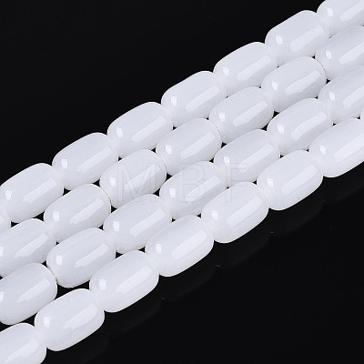 Imitation Jade Glass Beads Strands GLAA-T028-14J-A01-1