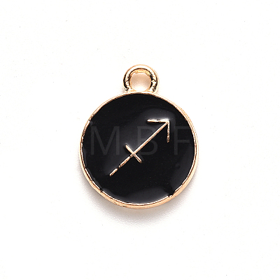 Alloy Enamel Pendants ENAM-S124-01B-08F-1