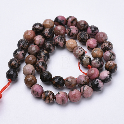 Natural Rhodonite Beads Strands G-S281-24-8mm-1