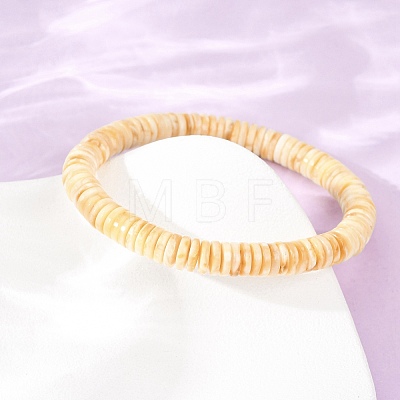 Natural Amber Beaded Stretch Bracelets for Women Men BJEW-D462-02A-1