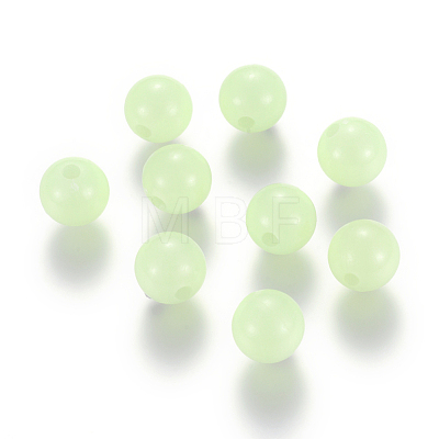 Luminous Acrylic Round Beads LACR-R002-8mm-01-1