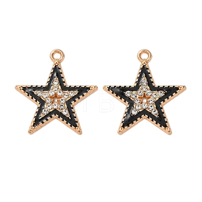 Alloy Enamel Pendants FIND-K030-17D-G-1