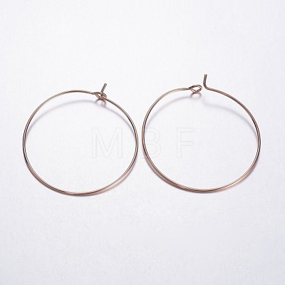 Brass Wine Glass Charm Rings Hoop Earrings X-EC067-4RG-1