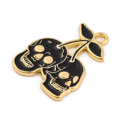 Halloween Theme Alloy Enamel Pendants ENAM-N056-225H-G-1