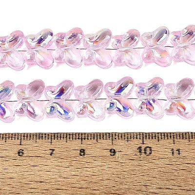 Baking Paint Electroplate Transparent Glass Beads Strands EGLA-Q136-03A-09-1