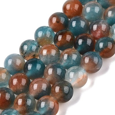 Dyed Natural White Jade Beads Strands G-T138-8mm-210-23-1