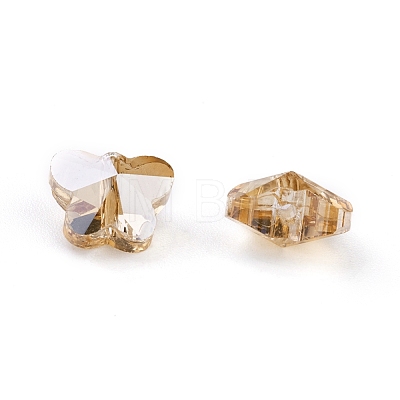 Transparent Electroplate Glass Beads GLAA-P037-02A-PL01-1