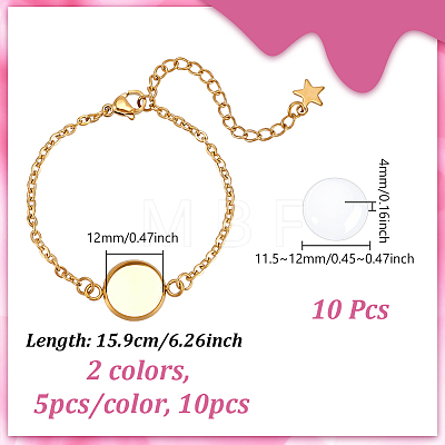 DIY Blank Dome Link Bracelet Making Kit DIY-UN0004-29-1
