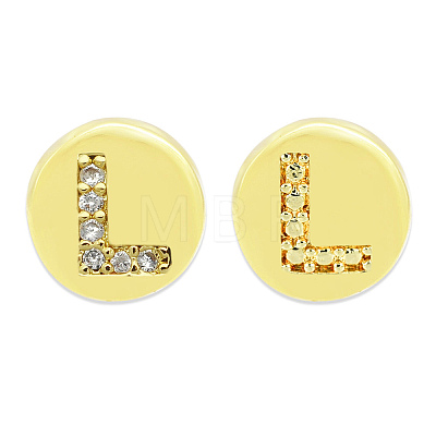 Brass Micro Pave Clear Cubic Zirconia Beads KK-T030-LA843-LX3-1