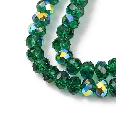 Electroplate Transparent Glass Beads Strands EGLA-A046-01A-18-1