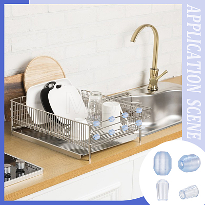  80Pcs 2 Style Kitchen Sink Rack Feets AJEW-NB0005-71-1