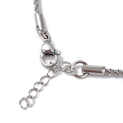 304 Stainless Steel Bone Rope Chain Bracelet for Women BJEW-I311-01B-P-1