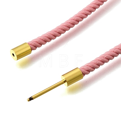 3MM Round Nylon Milan Cord Necklaces Making NJEW-H091-01G-1
