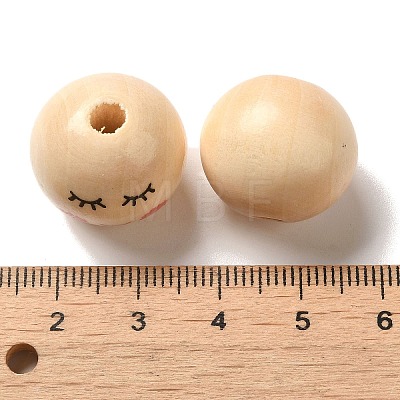 Wood European Beads WOOD-C006-04C-1