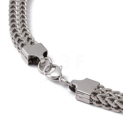 304 Stainless Steel Snake Chain Necklace with Lobster Claw Clasps for Men Women STAS-K249-04A-P-1