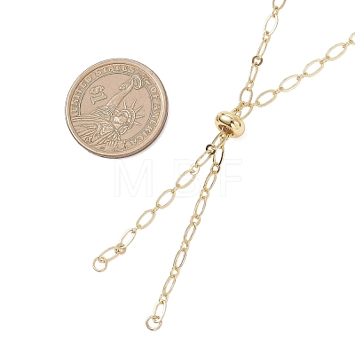 Brass Figaro Chain Slider Necklaces Making AJEW-JB01491-01-1