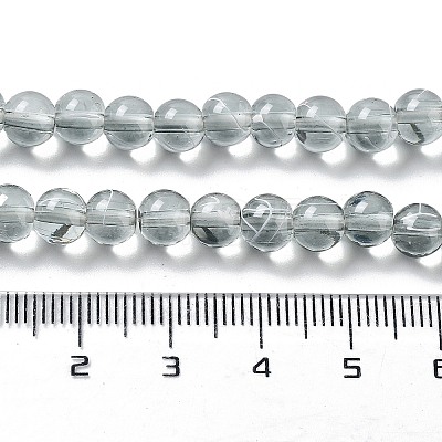 Drawbench Transparent Glass Beads Strands GLAD-Q012-6mm-09-1