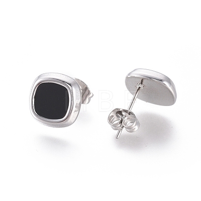 304 Stainless Steel Stud Earrings EJEW-I235-03-1