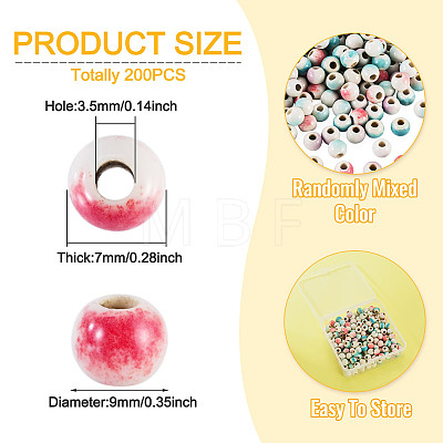 200Pcs Handmade Porcelain Beads PORC-TA0001-60-1