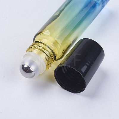 10ml Glass Gradient Color Essential Oil Empty Roller Ball Bottles X-MRMJ-WH0011-B06-10ml-1