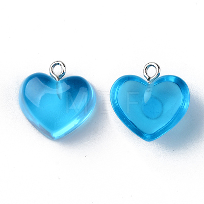 Transparent Resin Pendants RESI-R429-30D-1